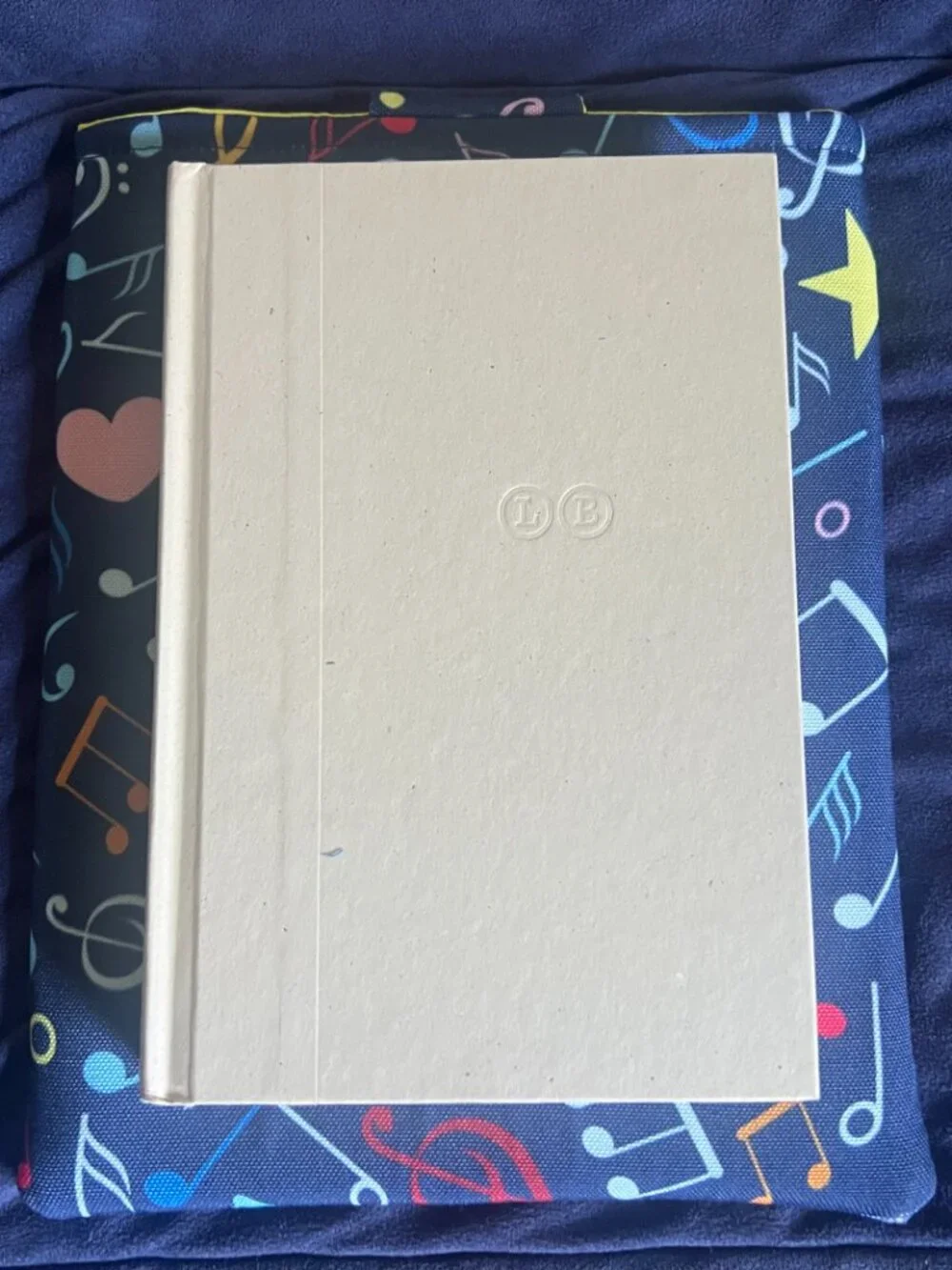 NWOT Music Note Small Book Sleeve, Corner Bookmark, Front Pocket